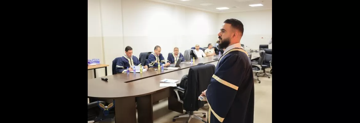 مناقشة رسالة ماجستير للطالب أنس يوسف الكرم