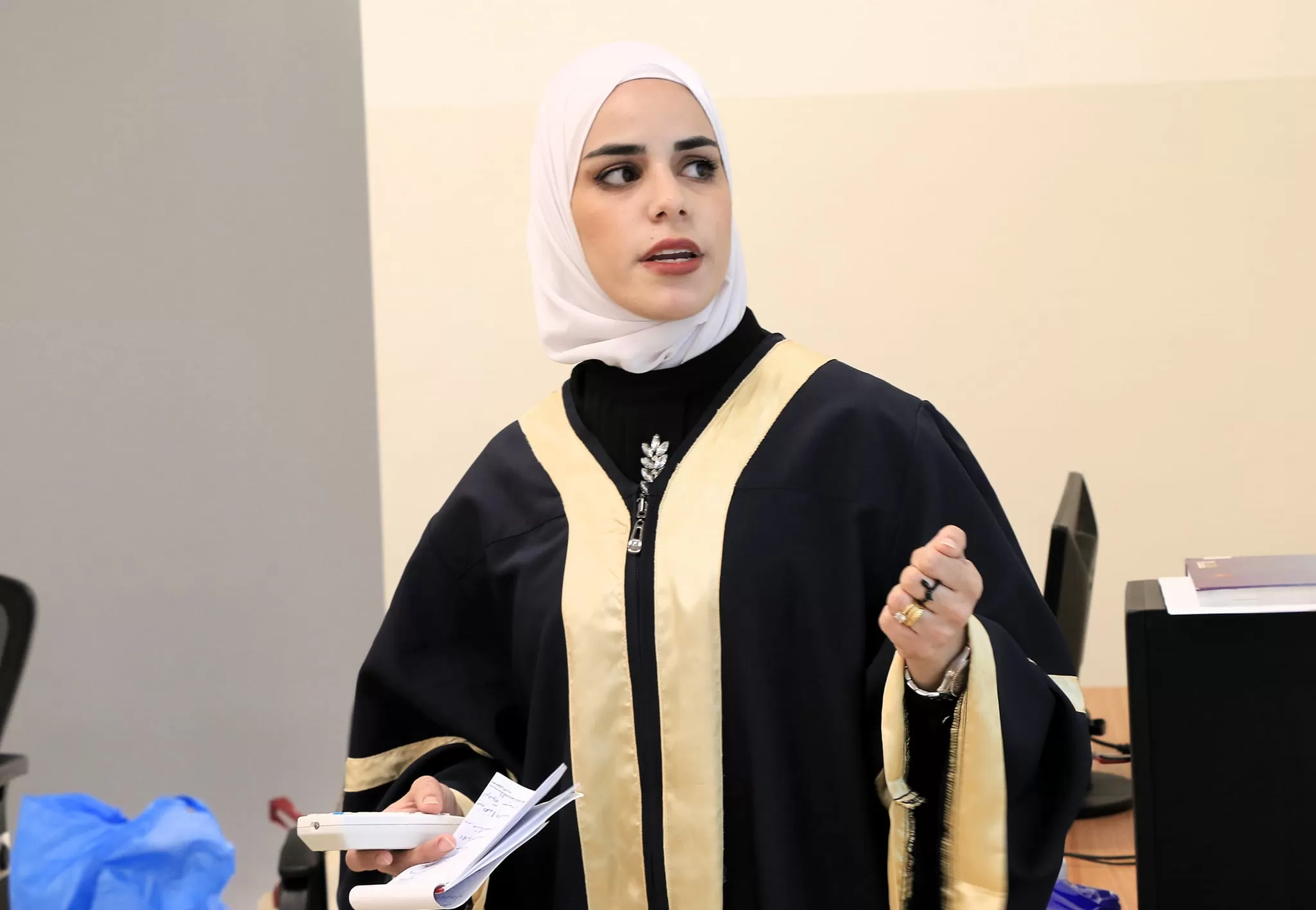 مناقشة رسالة ماجستير للطالبة مرام نظمي أبو خليل