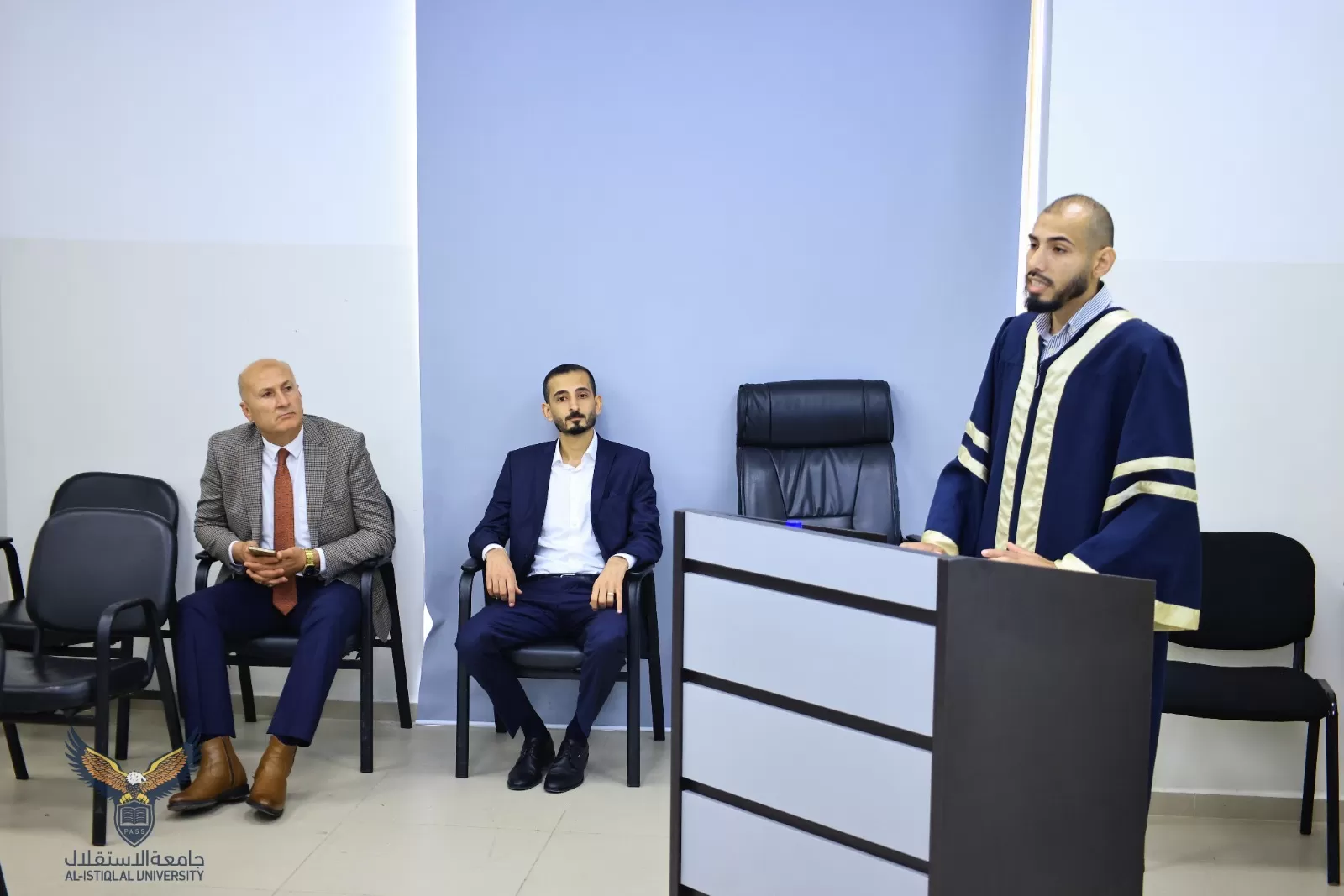 مناقشة رسالة ماجستير حول السياسات العامة الزراعية ودورها في تحقيق التنمية الزراعية في الضفة الغربية