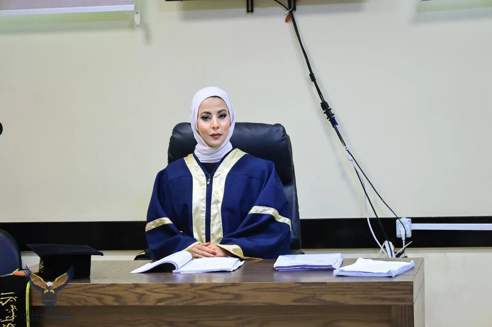 مناقشة رسالة ماجستير حول دراسة تأثيرات التحديات التي تواجه الطبيب الشرعي وفقاً لنتائج التحقيق الجنائي -جرائم القتل في فلسطين نموذجاً-